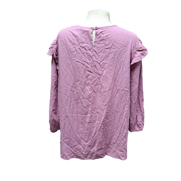 Adrienne Vittadini Boho Peasant Top Women’s XL Pink Blouse Shirt 3/4 Sleeves NWT - Picture 8 of 8